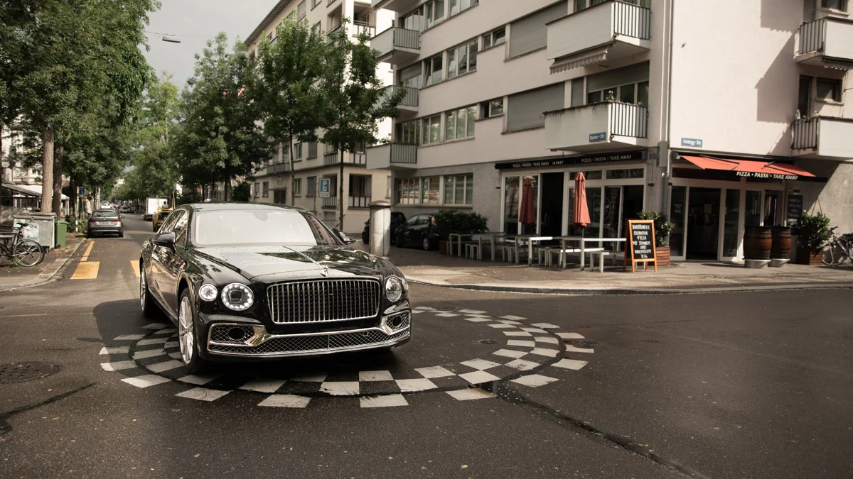 The Bentley that picks up patients of the Paracelsus Recovery clinic